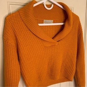 Urban Outfitters Orange Cropped Sweater